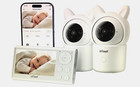Iegeek Baby Monitor W 2 Cameras split Screen W audio night Vision  W  Phone App