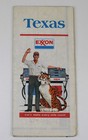 Exxon Texas United States Road Map Dallas Houston Austin Galveston 1977 Beaumont