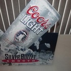 Coors Light Beer Sign Tin Silver Bullet Smooth 18  Nice