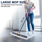 24  Commercial Dust Mop For Floor Dust Mop 2 Pad  Blue Yellow 
