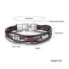 Retro Bead Black Brown Multi Leather Cord String Strap Bracelet Men s Wristband