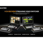 Avmatrix Shark H4 Plus 4-ch Hdmi Streaming Video Switcher With 10 1 Inch Display