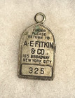 Vintage  A  E  Fitkin   Co   325 Fob Charge Coin 185 Broadway  New York City Ny