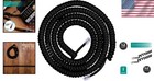Durable 12ft Coiled Telephone Cord  Tangle-free Design  Black  Rj11 Connector