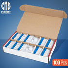 Everest 45 Degree Rj45 Cat6 Keystone Jacks Slim Profile 100-pack Blue