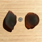 2 Agate Crystal Geode Ends Cut Polished Rock Slices Natural Banded Brown Stones