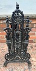 Antique Victorian Cast Iron Magazine Rack Vintage Sheet Music Stand 