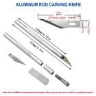 1set Aluminum Alloy Craft Knife Precision Carving Art Cutting Tool Kit - New