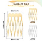 20pcs Small French Teeth Hair Combs - Silver   Gold Plain Diy Slide 