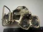 Timberjack Belt Brass Tone Buckle Solid Metal Sturdy 3-d 550 Skidder