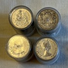 Huge 4 Roll Lot  40 Face Canada Silver 50c 80  Silver Half Dollar Bullion Coin