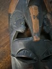 Vintage Hand Carved Wooden African Tribal Mask  10    X 6 5   
