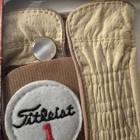 Vtg Titleist Perma-soft Golf Glove Ladies Left Small Cabretta Leather Pearl Snap