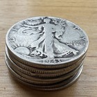 1943 Walking Liberty Coins - Lot Of Seven  7  - 90  Silver Half Dollar Coins