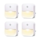 4 Pcs Plug-in Led Night Lights Lamp Dusk To Dawn Sensor Hallway Kitchen Bathroom