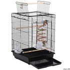 Black Open Top Small Parrot Bird Cage 22 8 h Play Stand   Toy