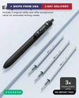 Stageek Gx3 Black Gel Pens 6pcs Quick Dry Smooth Writing Pen With 3 Refills