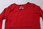 Adar Women s Long Sleeve Solid Underscrub Comfort T-shirt Jk5 Red Small Nwt