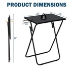 Loftey 2-pack Folding Tv Dinner Tables Portable Side Tables For Living Room