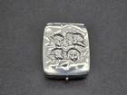 Vintage 1930 Engraved Silver 925 Pill snuff Box Cherubs Floral Motifs uk chester