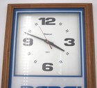 Vintage Pepsi Hanover Quartz Wall Clock Wood Frame Tested Working Vtg Cola Ad