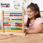 Abacus Classic Wooden Toy With 100 Beads - Preschool Learning Activities And Mat