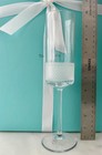 Tiffany   Co  Diamond Point Crystal Champagne Flutes     Set Of 2     Brand New