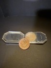 Vintage Houbigant Art Deco Ladies Powder   Blush Compact Silver Toned -looks New
