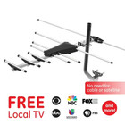 Ge Pro Outdoor Hd Tv Antenna 80 Miles Long Range  Vhf Uhf 1080p Uhd 4k 33685