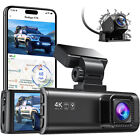 Redtiger 4k Dual Dash Camera Front And Rear Dash Cam Built-in Wifi gps For Cars