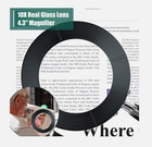 10x Magnifying Glass Desk Light Magnifier Led Lamp Reading Lamp With Base  Clamp