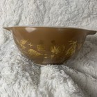 Vintage Pyrex Early American Cinderella Mixing Bowls 442 444  Brown White Set