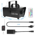 500w 2000cfm Fog Smoke Machine Dj Stage Fogger Effect Rgb Led Lights Remote