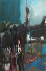 Vintage Abstract Oil Painting Signed