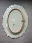 Vintage Talavera Mexican Blue   White Hand Painted Oval Serving Platter