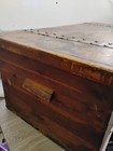Large Antique Red Cedar Chest W Lock  Original Hardware Stud Metal Steampunk Vtg