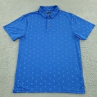 Pga Tour Polo Shirt Mens Large Blue Golf Balls Club Outdoor Activewear Golfing
