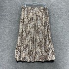 Maggie Barnes Skirt Women 0x Plus Gray Animal Print Zip Maxi Long Elastic Waist