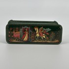Vintage Russian Lacquer Trinket Box Signed Hand Painted Palekh Style Tsar Saltan