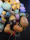 Lot Of 30  Vintage Wooden Ornaments    Assorted Shapes   Sizes   Easter 