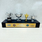 Tennis Men Grand Trophy Slam Set Metal Replica 8cm 4 Trophy With Display Case