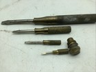 Vtg 4 In 1 Nesting Slotted Brass Knurled Handle Screwdriver Usa Sanders Special