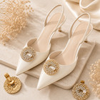 Wedding Shoe Clips Rhinestone   Pearl   Bridal Shoe Accessories Gold   Silver