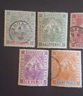 1897 Barbados Stamps  Set Of 9  Sg116-124 Fine  Used