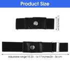 Ptwola 2 Pcs Men Side Belts No Buckle Elastic Belt Without One Size  Black