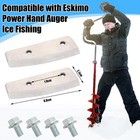 2 Pcs 6 Inch Hand Ice Auger Flat Blades Compatible With Eskimo Heavy Duty Sta   