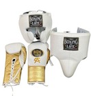 No Boxing No Life Ms600 Gear Set Gloves Head Guard Groin Protector Size 8oz-16oz