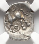 Ngc Xf Celtic Gaul Aedui Ancient France 50 Bc Celts Quinarius Julius Caesar Coin