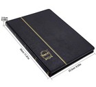 Ettonsun Leather 60-pocket Dollar 11 81inchesx9 25inchesx0 98inches  Black