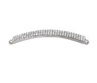 Pave Diamond Connector 925 Sterling Silver Rectangle Shape Connector Jewelery 